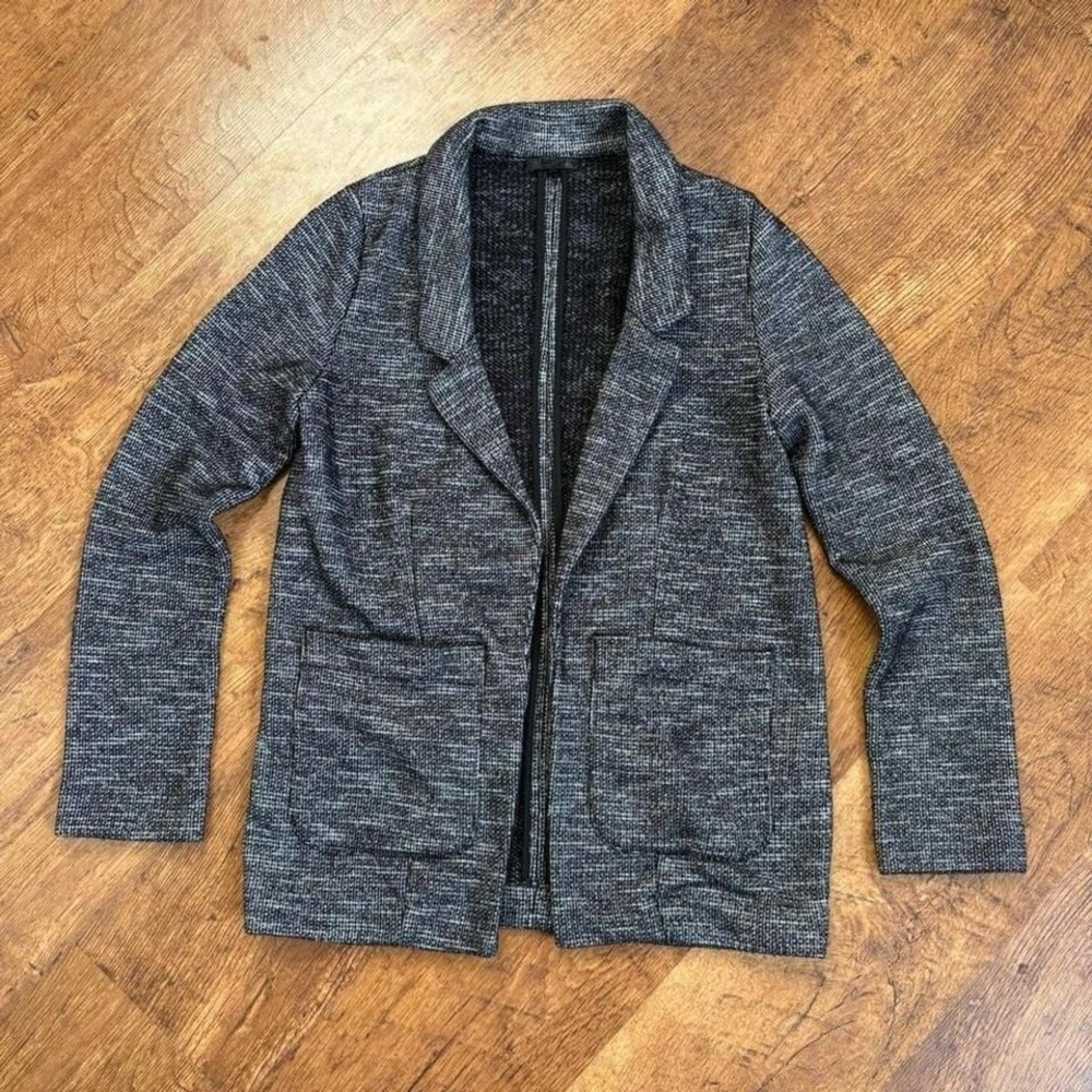 top shop grey and black cotton polyester blazer